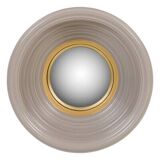 Round mirror with two-tone grey and gold pattern, FRETTE at Home