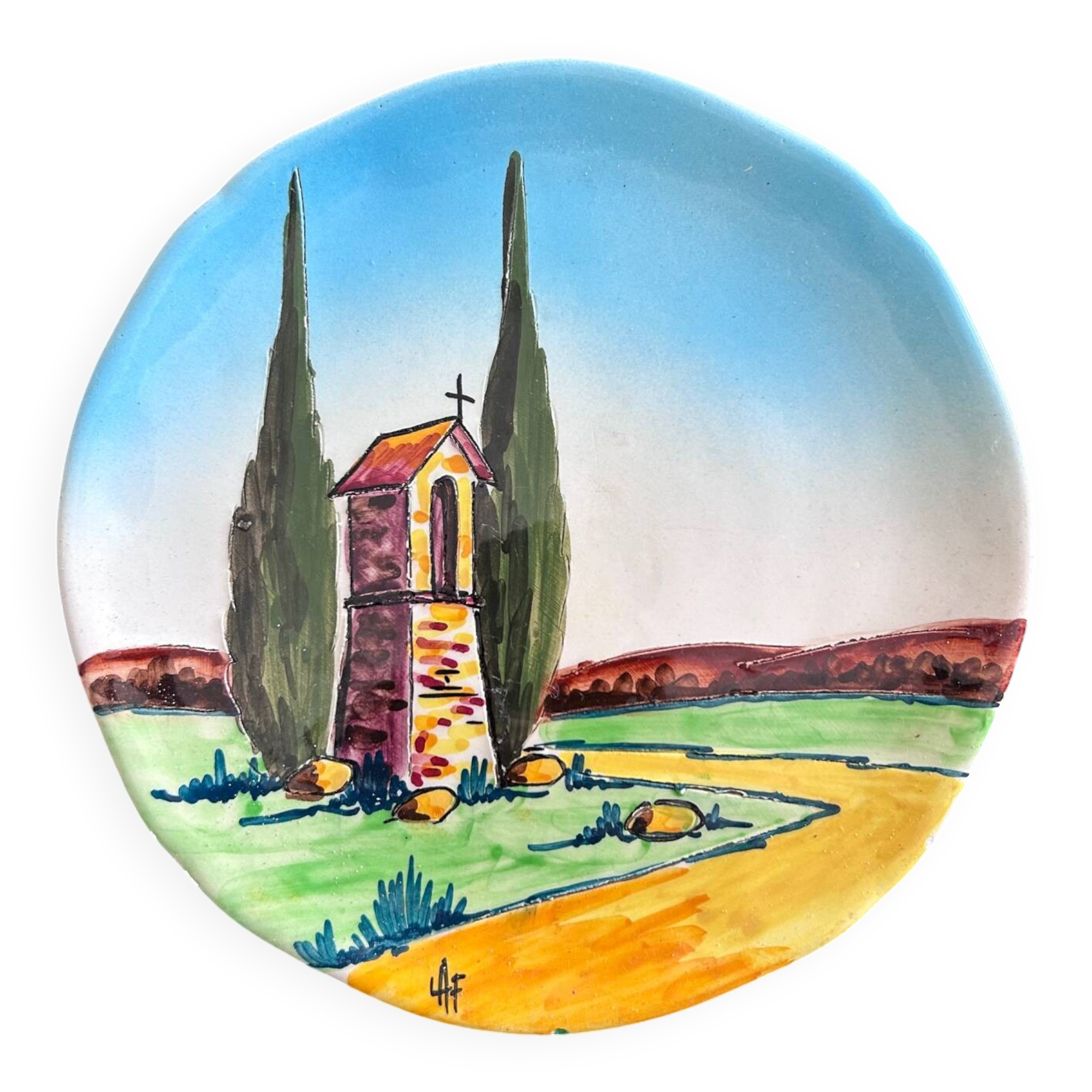 Small dish signed chapel decor
