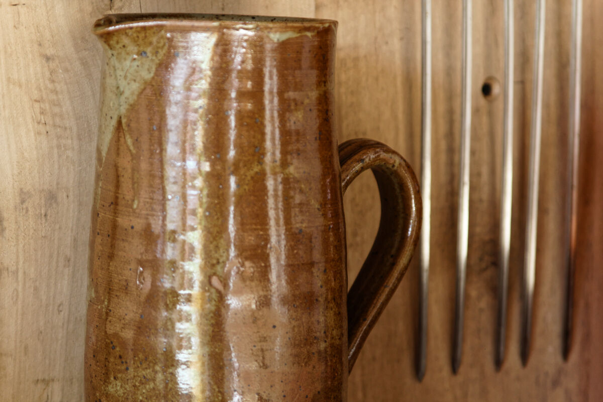 Enamelled resnarl pitcher