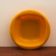 Service of vintage orange plastic plates 70s