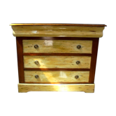 Wood and paint chest of drawers