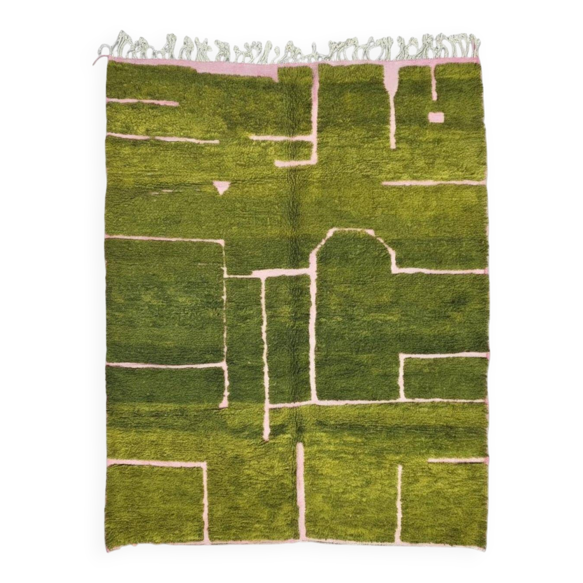 Tapis Vert Contemporain - 310 x 250 cm