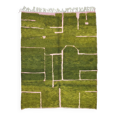 Tapis Vert Contemporain - 310 x 250 cm