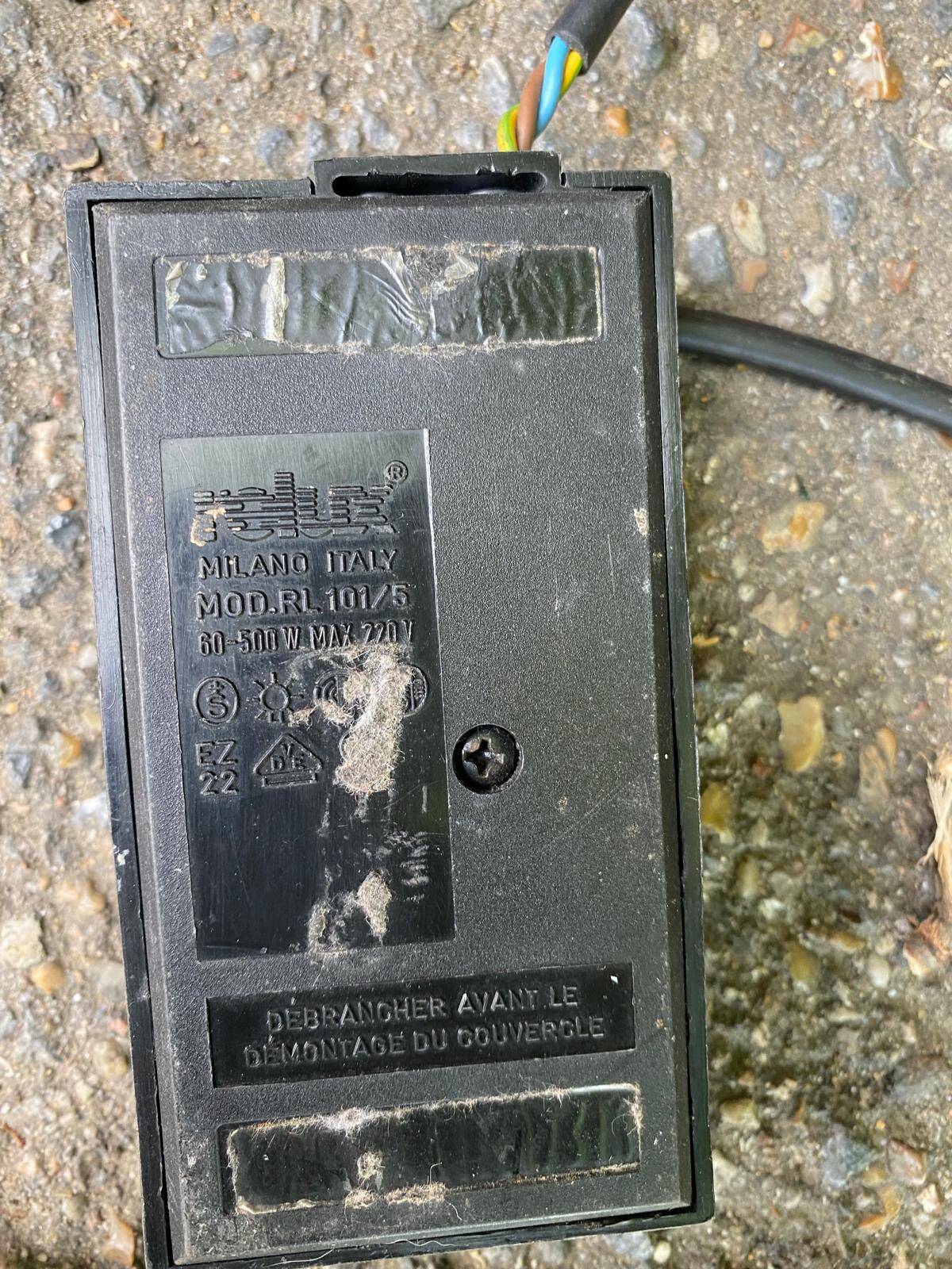 Vintage Italian white floor lamp with round dome