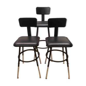 Set of 3 adjustable bar stools, Inter Royal Corp.