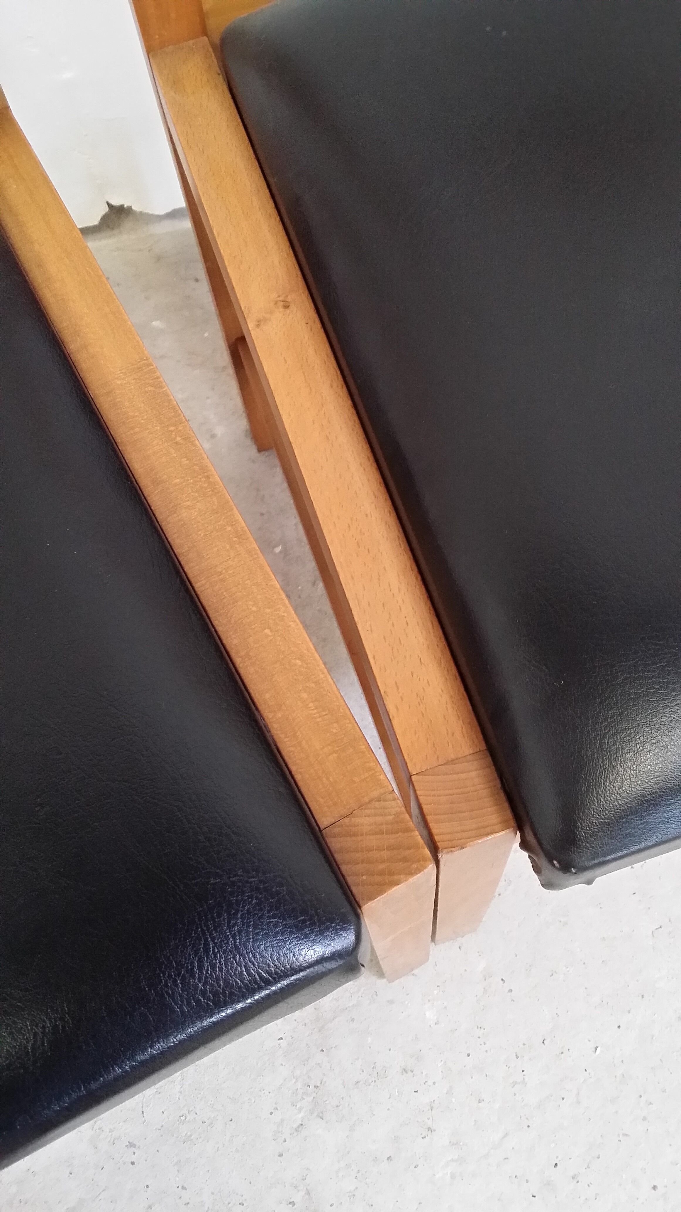 Set of six wooden chairs