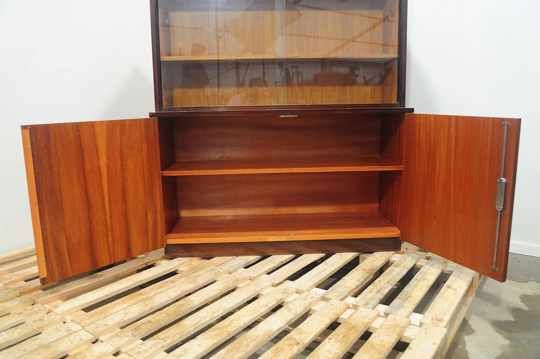 Mid-century modern bookcase by Setona, 1950s Czechoslovakia