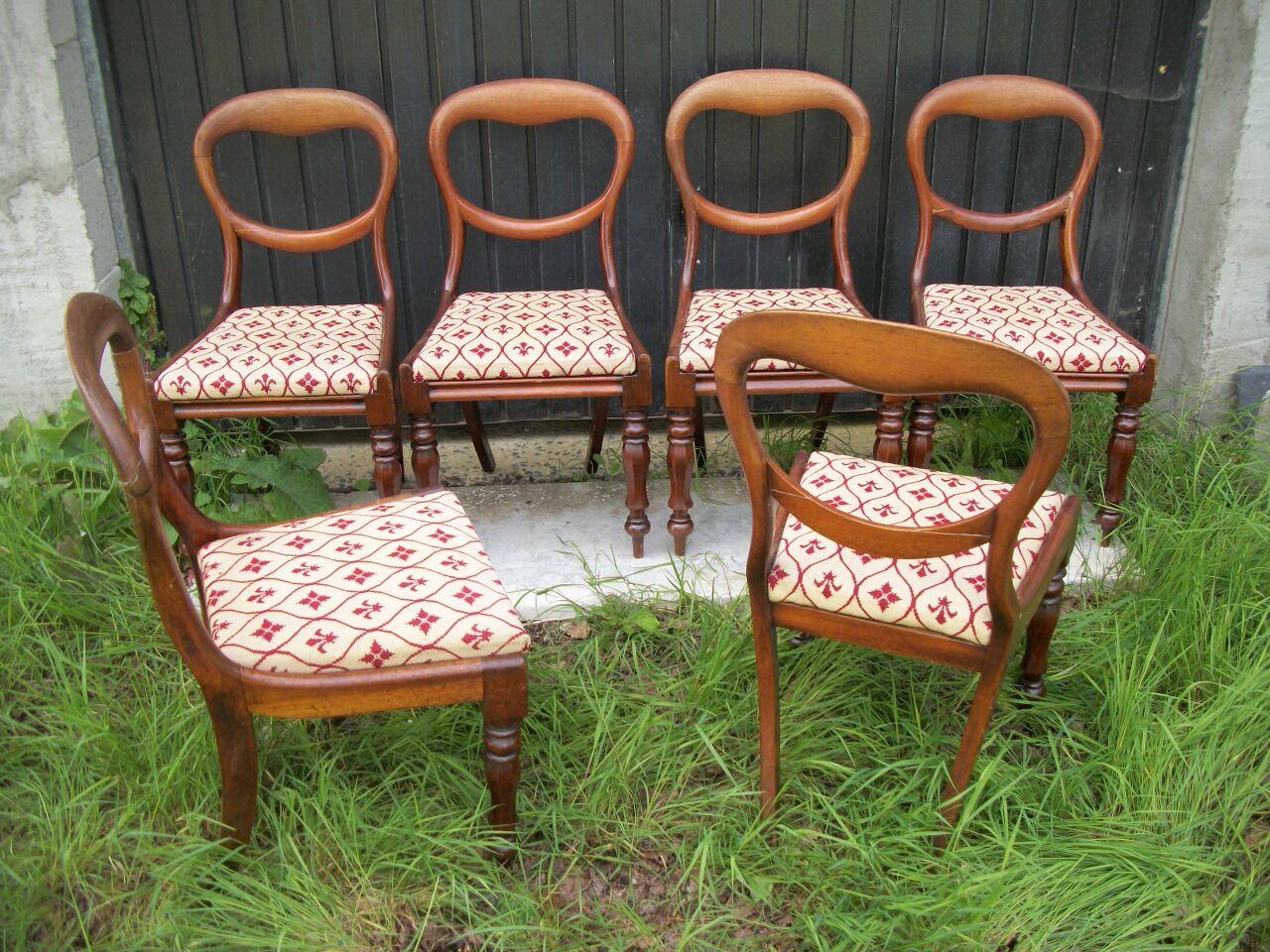 Série de 6 chaises acajou