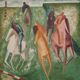 Wolf Reuther Lithograph Signed 160/300 The Horse Race, 40 x 50 cm