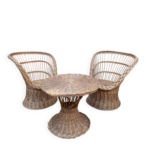 salon de jardin rotin