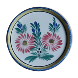 Saucer cup ramekin HB Quimper ceramic signed PF and numbered
