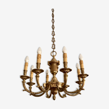 Eight-branch chandelier Maison Lucien Gau