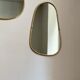 Mirror organic egg golden brass 36x20cm