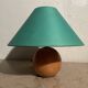 Lampe boule en bois années 80