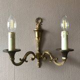 Bronze wall lamp with double candle