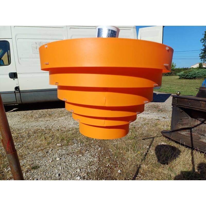 Vintage orange plastic pendant light