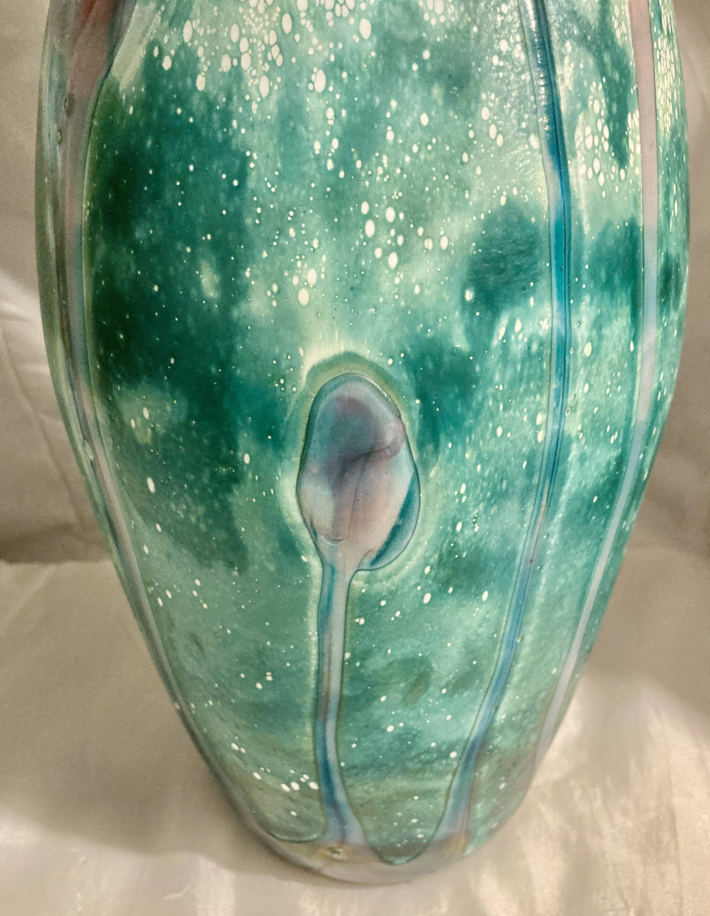 lamp or vase - glass paste - signed Gambier - dated or No. 99 - size XXL