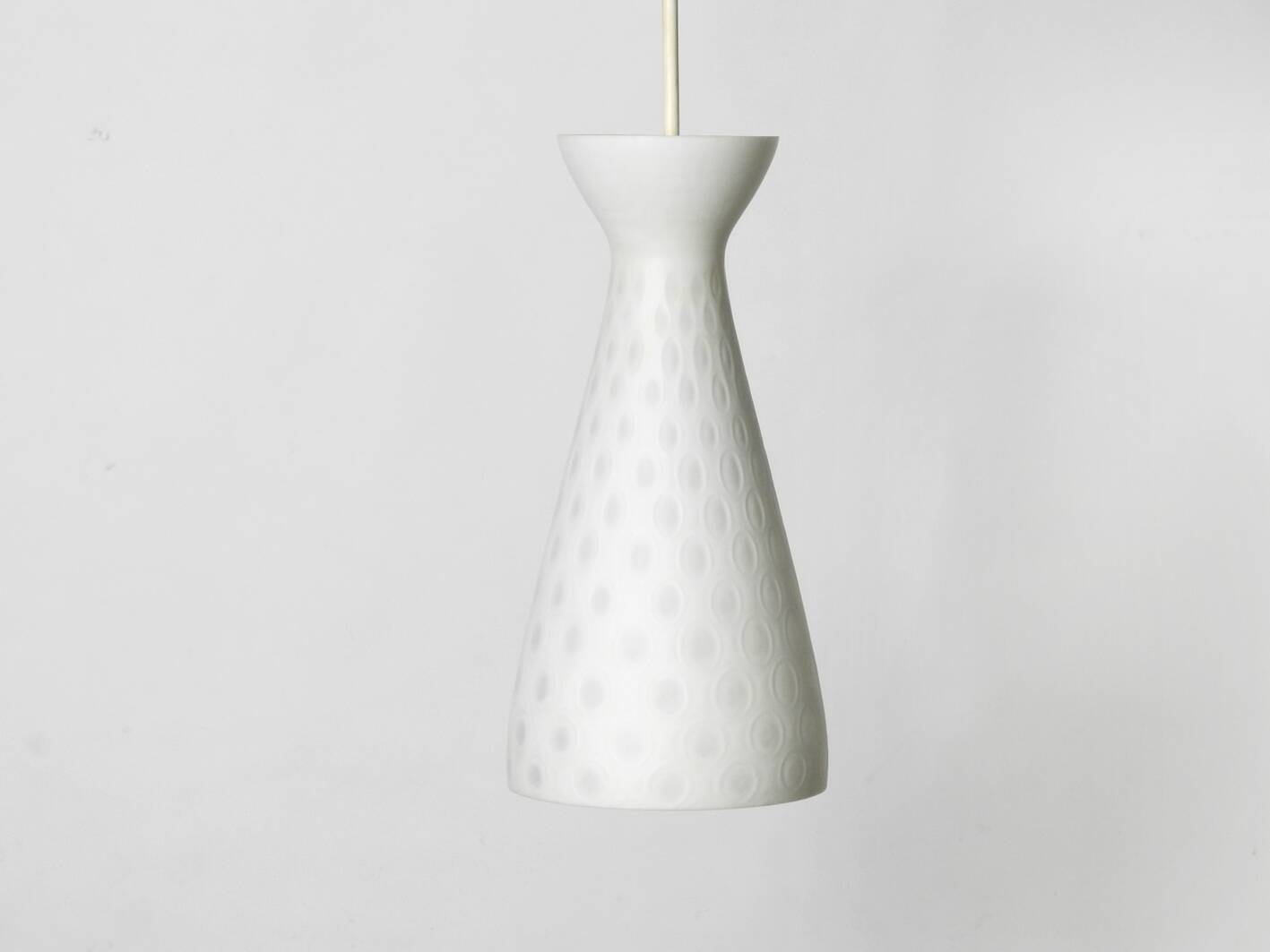 Mid Century glass Diabolo pendant lamp by Aloys Gangkofner Peill & Putzler