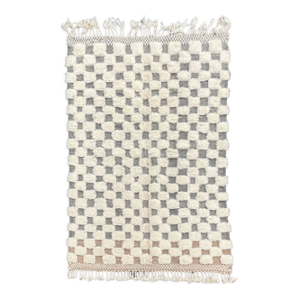 Tapis berbere damier en laine 155x255 cm