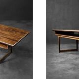 Vintage Mid-Century Modern Danish Rosewood Coffee Table with Shelf, 1960s
