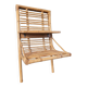 Vintage bamboo and rattan wall shelf