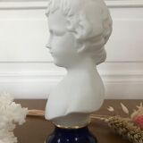 Ancient statuette bust in biscuit
