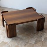 1970s Italian walnut coffee table by Mobilgirgi
