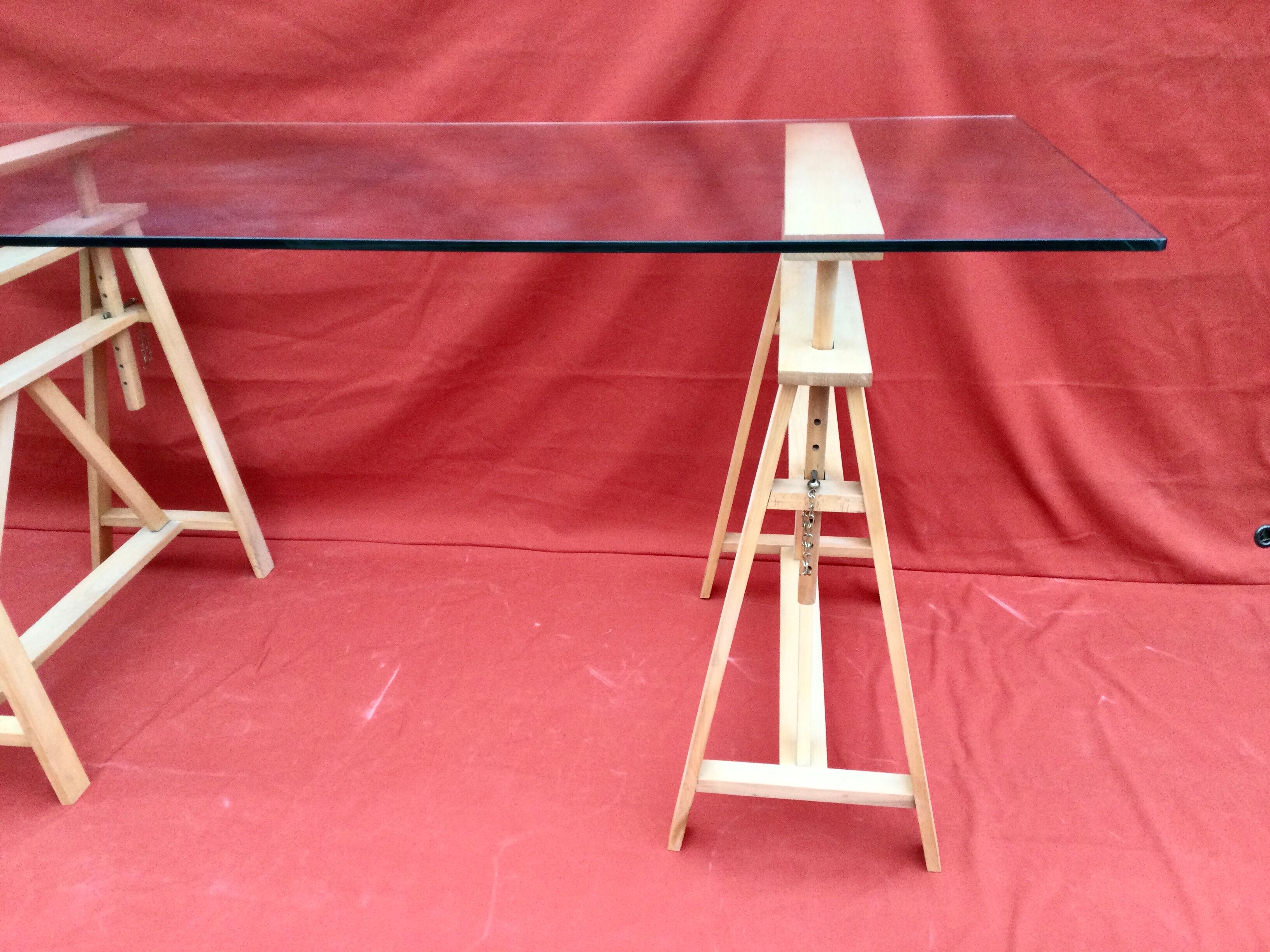 Bureau hêtre et verre