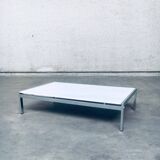 Postmodern Italian Carrara Marble Low Coffee Table, 1970s