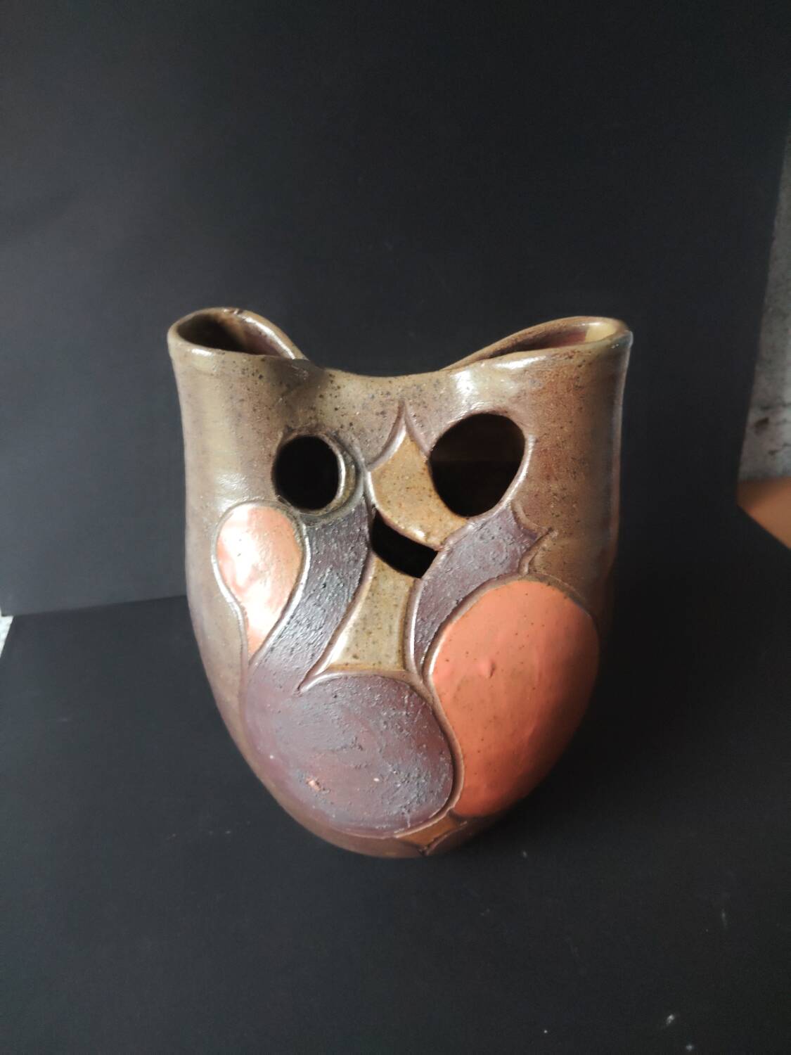 Vintage 1970s art ceramic owl – In the style of Georges Martin