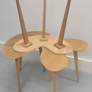3 Tables basses forme haricot, originales années 1950
