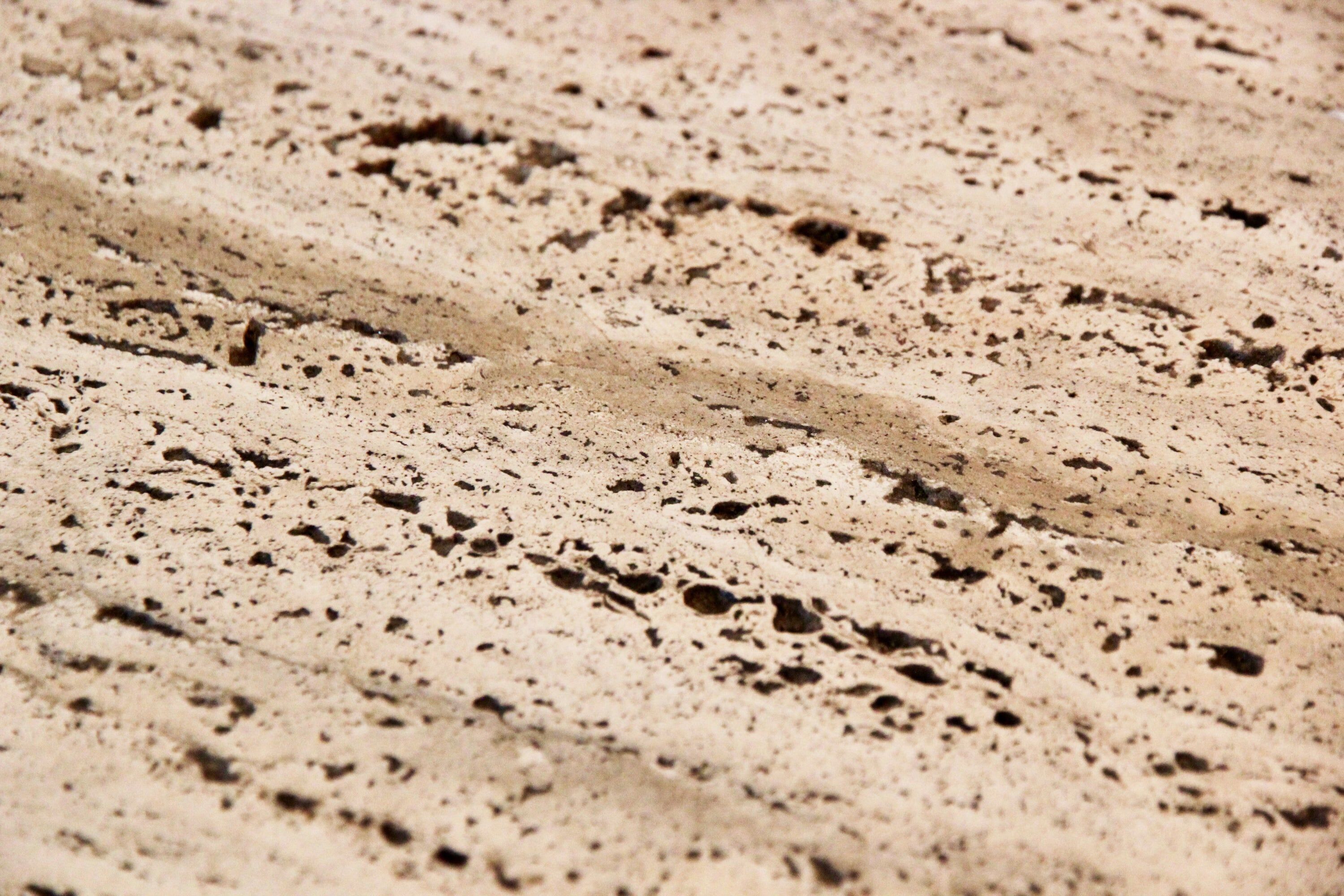 Travertine tulip table by Maurice Burke for Arkana, 1970s