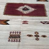 Handwoven Moroccan Rug, Tribal Rug, Taznakht Tribe Kilim Rug