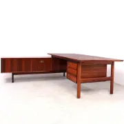 Bureau exécutif vintage avec buffet, Arne Vodder pour Sibast, années 1960