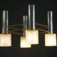 1960s chrome and glass chandelier