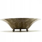 Art Deco platter, silver-plated brass, WMF Ikora, Germany, 1930s