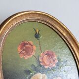 Set of 3 paintings bouquet of flowers