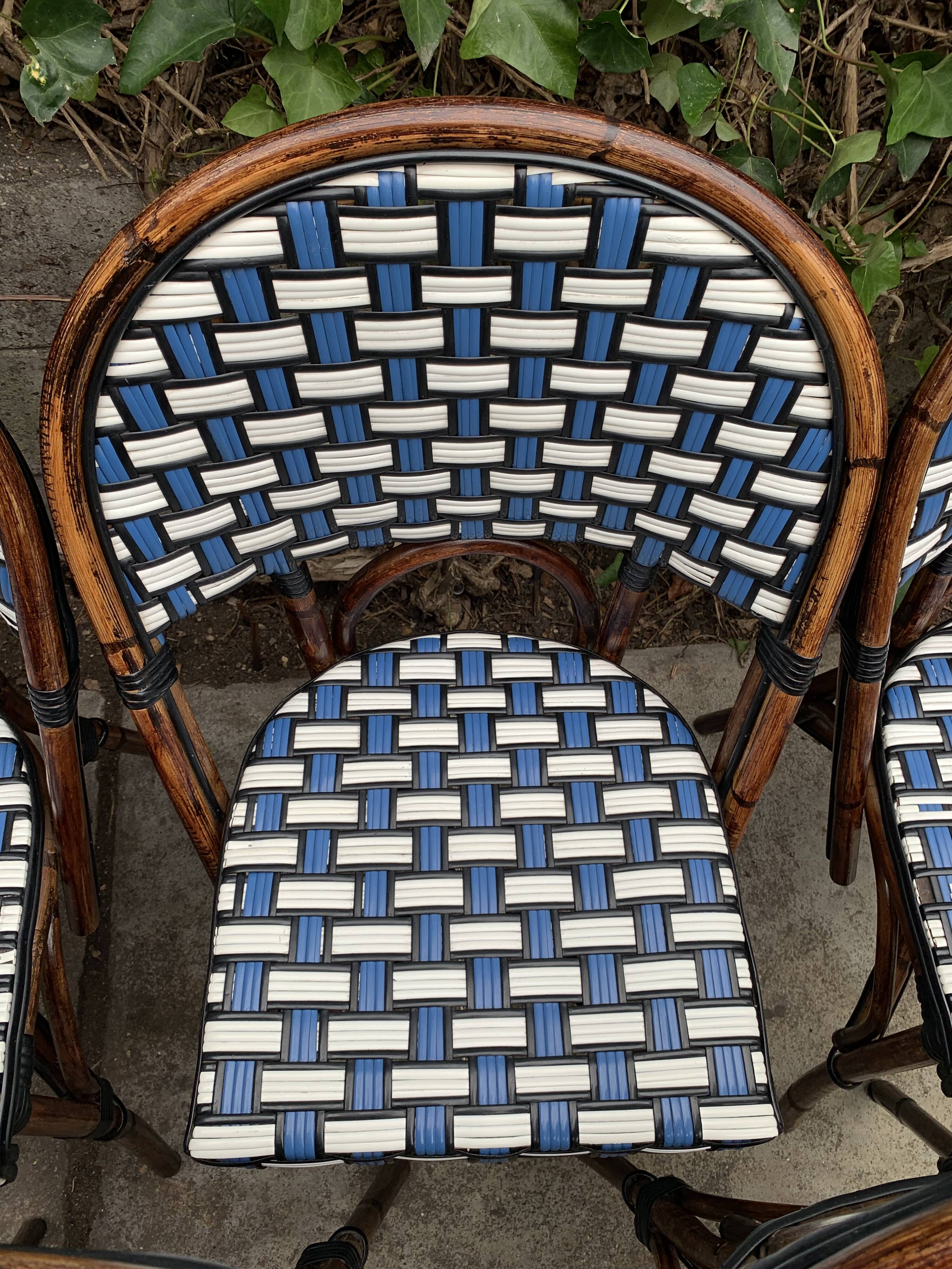 6 rattan bistro chairs