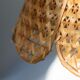 Vintage flower suspension in wicker rattan