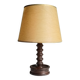 Turned wooden lamp in the style of Dudouyt