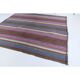 Vintage Turkish Hand-Knotted Wool Cotton Purple Kilim Area Rug 140x160