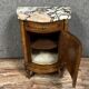 Pretty Empire style accent furniture in half-moon shape in marquetry around 1880
