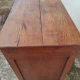 Old Parisian buffet in rustic oak 2 drawers 2 doors vintage country storage unit