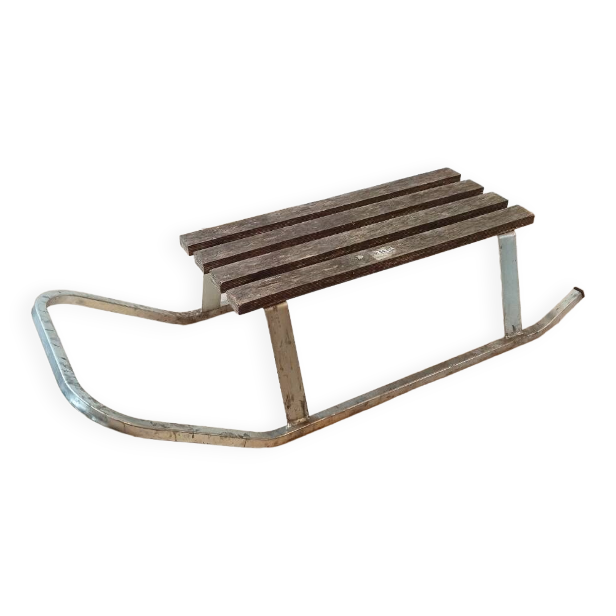 Old wooden and metal sled