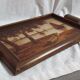 Service tray paint under glass signed P.Alix