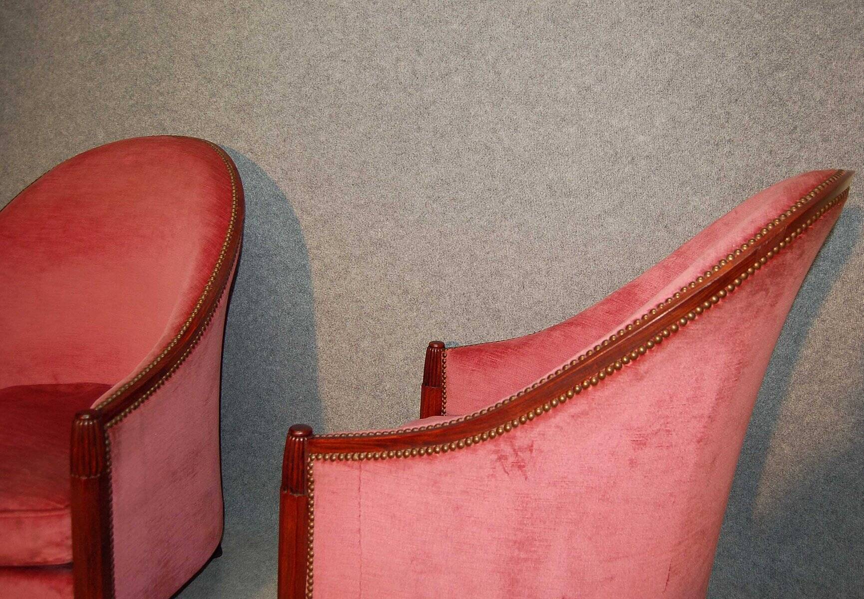 Pair of Art Deco Armchairs by René Joubert & Philippe Petit for DIM,
