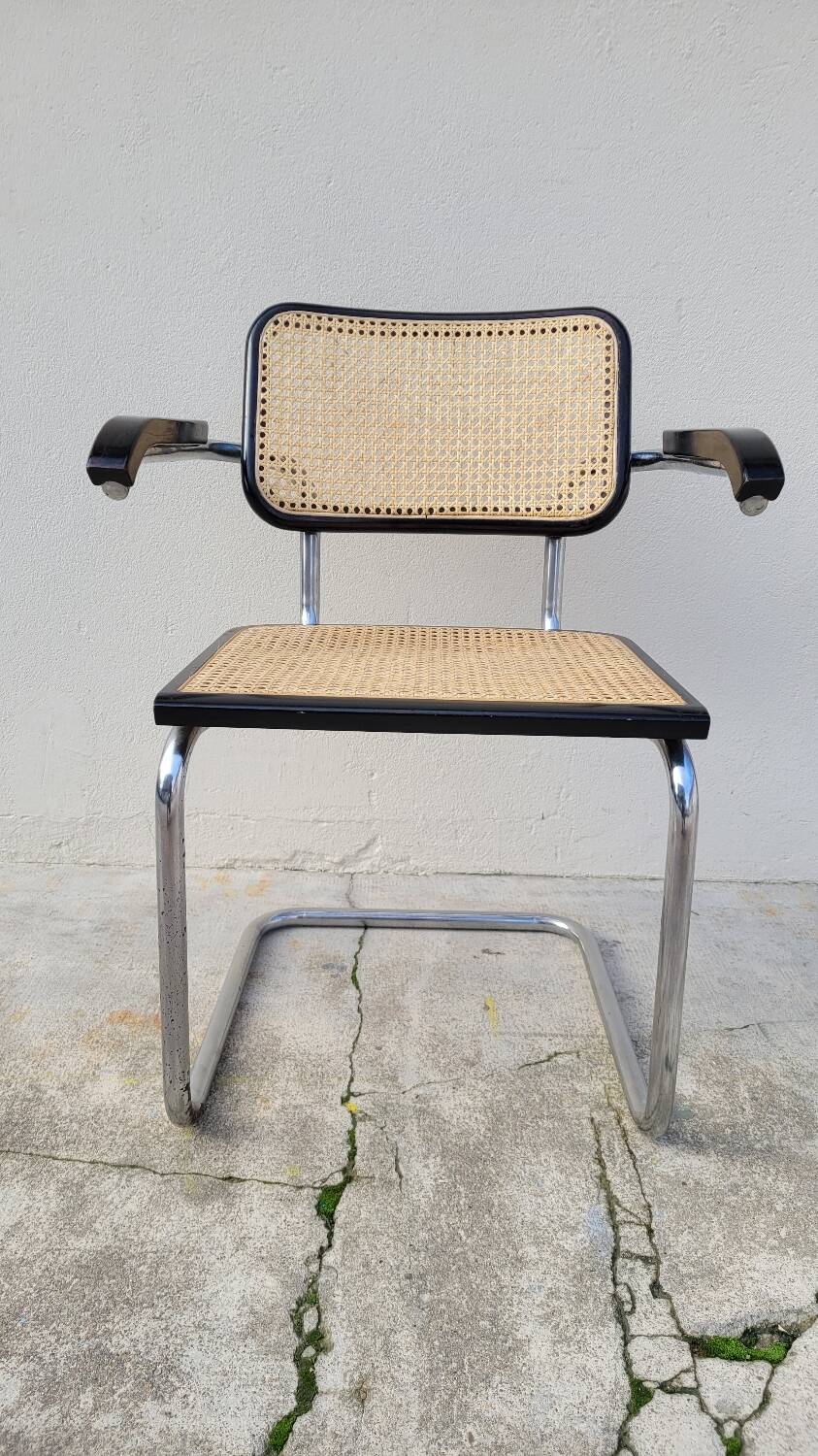 Marcel Breuer armchair model b64 cesca signed Made in Italy