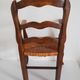 Children's armchair in solid wood with its mulched seat