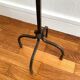 Wrought iron standing chandelier with five arms of light