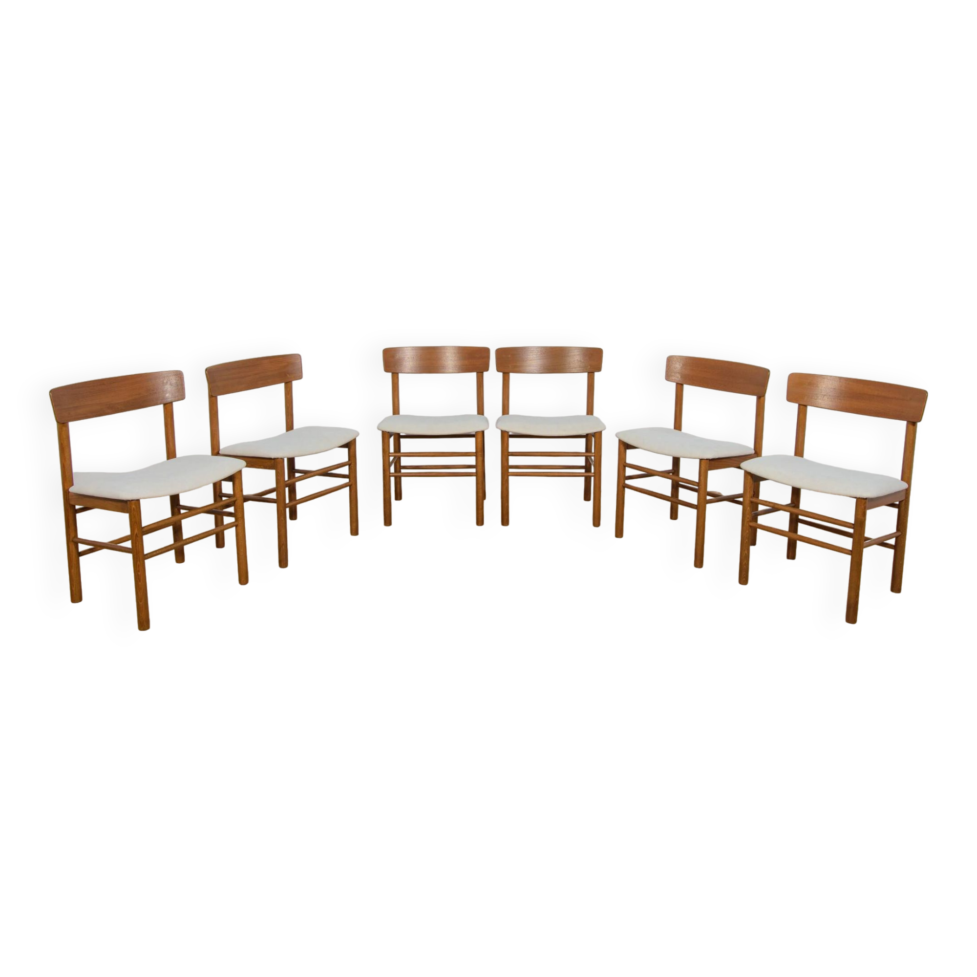 J39 Folkchairs Chairs by Børge Mogensen for Farstrup, 1950s, Set of 6